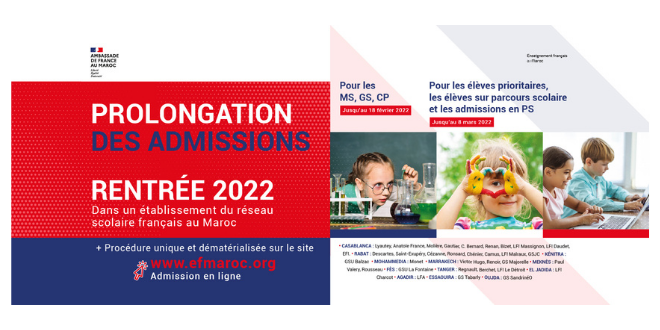 efm prolongation calendrier admissions inscriptions rentrée 2022