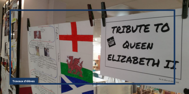 travaux d'élèves queen elisabeth II