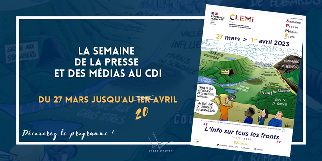 semaine de la presse et des médias CDI 2023 CLEMI