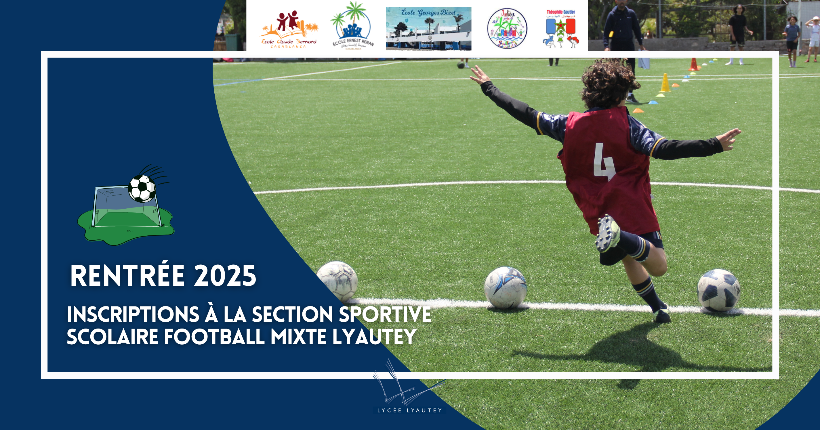 inscriptions à la Section Sportive Scolaire Football Mixte Lyautey 